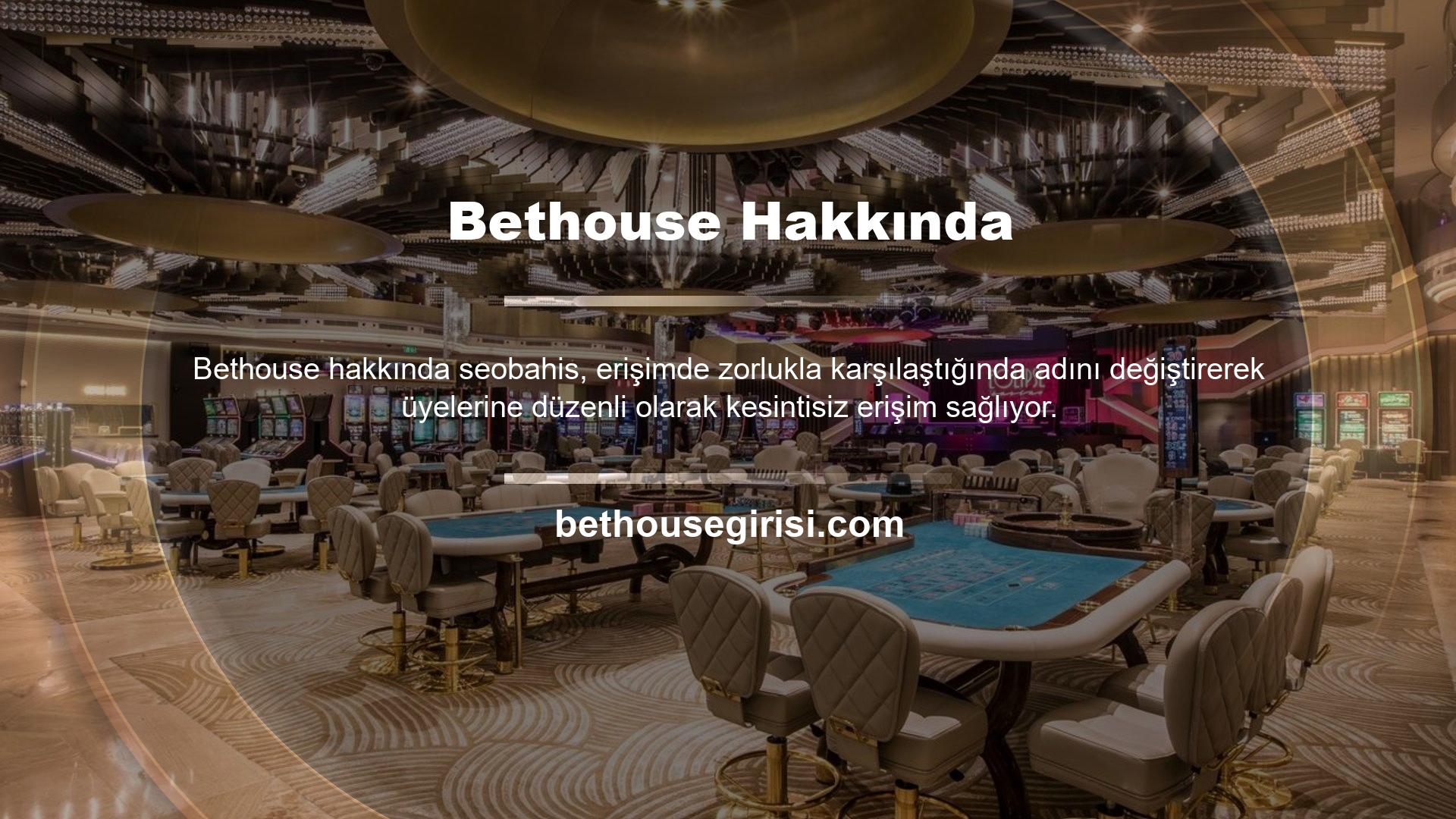 Web sitemizde en son Bethouse giriş bilgilerine ve için güncellenmiş kayıt detaylarına ulaşabilirsiniz 7/24 hizmetiyle Bethouse, bahis, casino ve pokerle ilgilenenler için popüler bir seçimdir